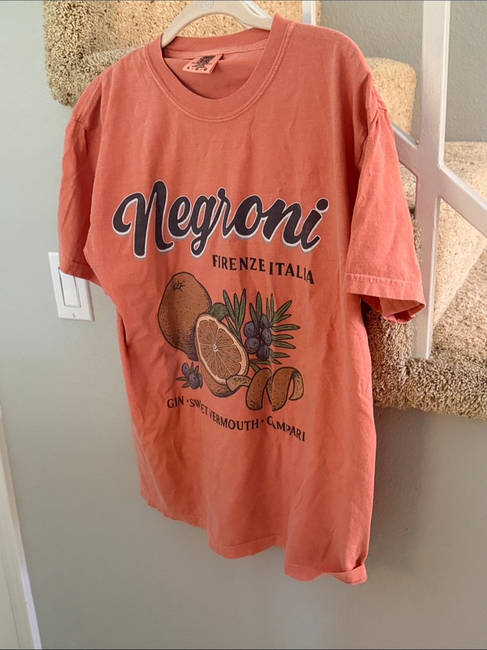 Graphic Short Sleeve Tee in Coral